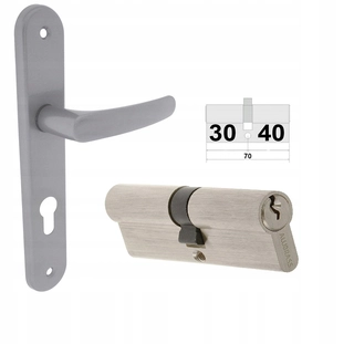 Kľučky na dvere - Rukoväť 72 mm + vložte 30/40 pre technické dvere