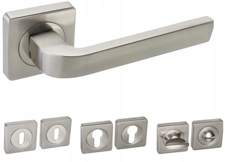Kľučky na dvere - Arco rukoväte Nikiel Brushed + s ružou