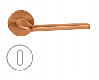 Kľučky na dvere - Rukoväť rukoväte Bella, Copper Saline + Key Rosettes