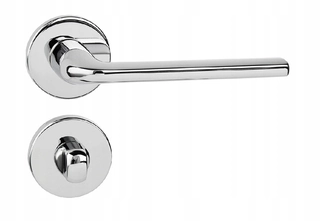 Kľučky na dvere - OLEANDRO SALT Rukoväť Chrome Rosettes toaleta/kúpeľňa
