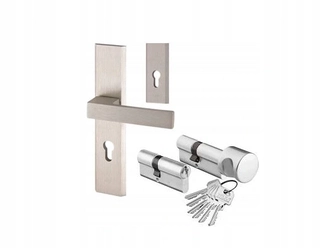 Kľučky na dvere - Theo Inox Handle + Wolf Inserts certifikovaná trieda B