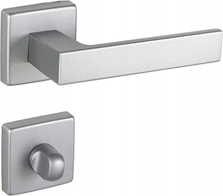 Kľučka dverí - Štvorcová rukoväť Silver Chrome Gedotec