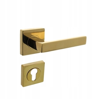 Kľučky na dvere - Kľučky dverí na ružice Hera Gold pre zámok