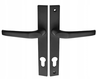 Kľučky na dvere - Čierna rukoväť dverí Kuchinox 92 mm