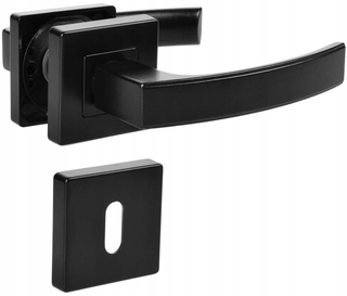 Kľučky na dvere - Dverové kľučky Ergo Black Mat / Set