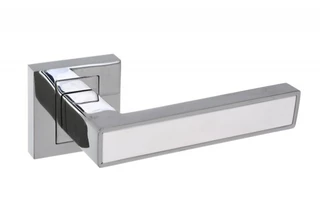 Kľučky na dvere - Iris Chrome/White Square Ruck Ruck Ruck