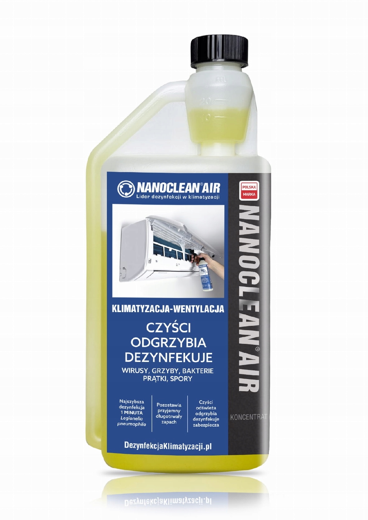 NanoClean kvapalina na dezinfekciu klimatizácie 1 l koncentrát Levanduľa