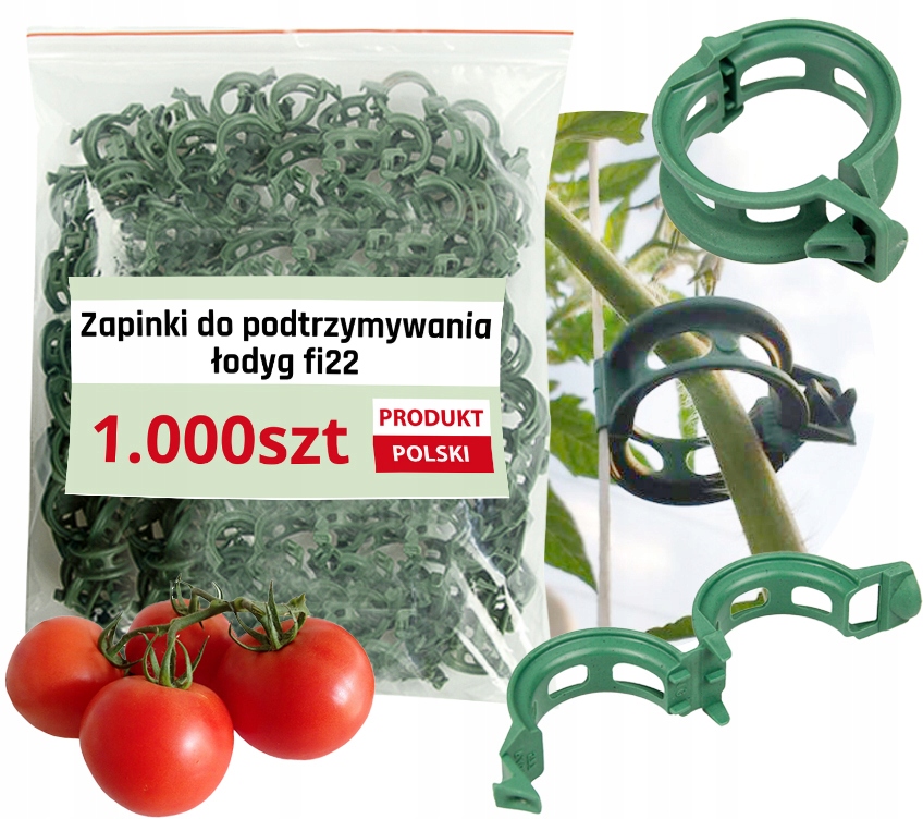 Klipy na uchytenie kvetov, rastlín, paradajok, fazule, hroznových výhonkov 1000