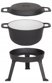 Kotlík na guláš - Kociołek Cast Iron Pot Maďarský stíhač 5L 3in1