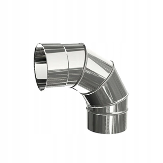 Potrubie, rozvody ku krbu - Kolanko 90 ° 200 / 0,8 mm MK