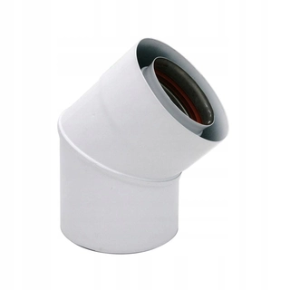 Potrubie, rozvody ku krbu - Nerezové koleno 45 ° 80/125 mm Spirofle