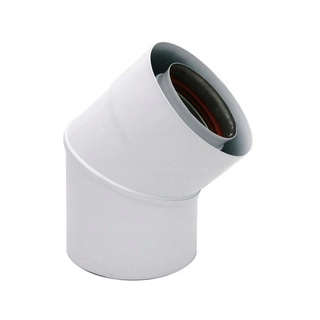 Potrubie, rozvody ku krbu - koleno z nerezovej ocele 45 80/125 mm SPIROFLEX