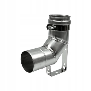 Potrubie, rozvody ku krbu - Nerezová oceľ spúšťač 90 ° 80mm spiroflex