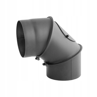 Potrubie, rozvody ku krbu - Koleno s revíziou 120 mm 0-90 St Nastaviteľný Kaiser