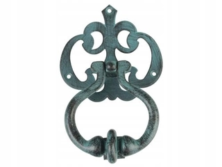 Kľučka dverí - Dekoratívne knocker dverí 11x10cm staroveká zelená