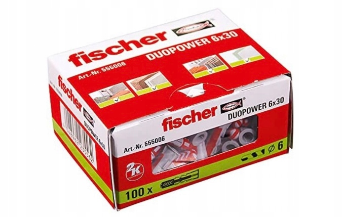 Betónové hmoždinky Fischer 6 x 30 mm 100 ks.