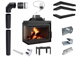 Krbová vložka  - Ohnisko krb vložte roh 8kw ľavý bs set