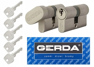 Zámok na dvere -  Sada vložiek Gerda Nikiel s gombom 45/45+45/45G