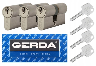 Zámok na dvere -  Sada vložiek Gerda WKE1 System 25/30 3 ks.