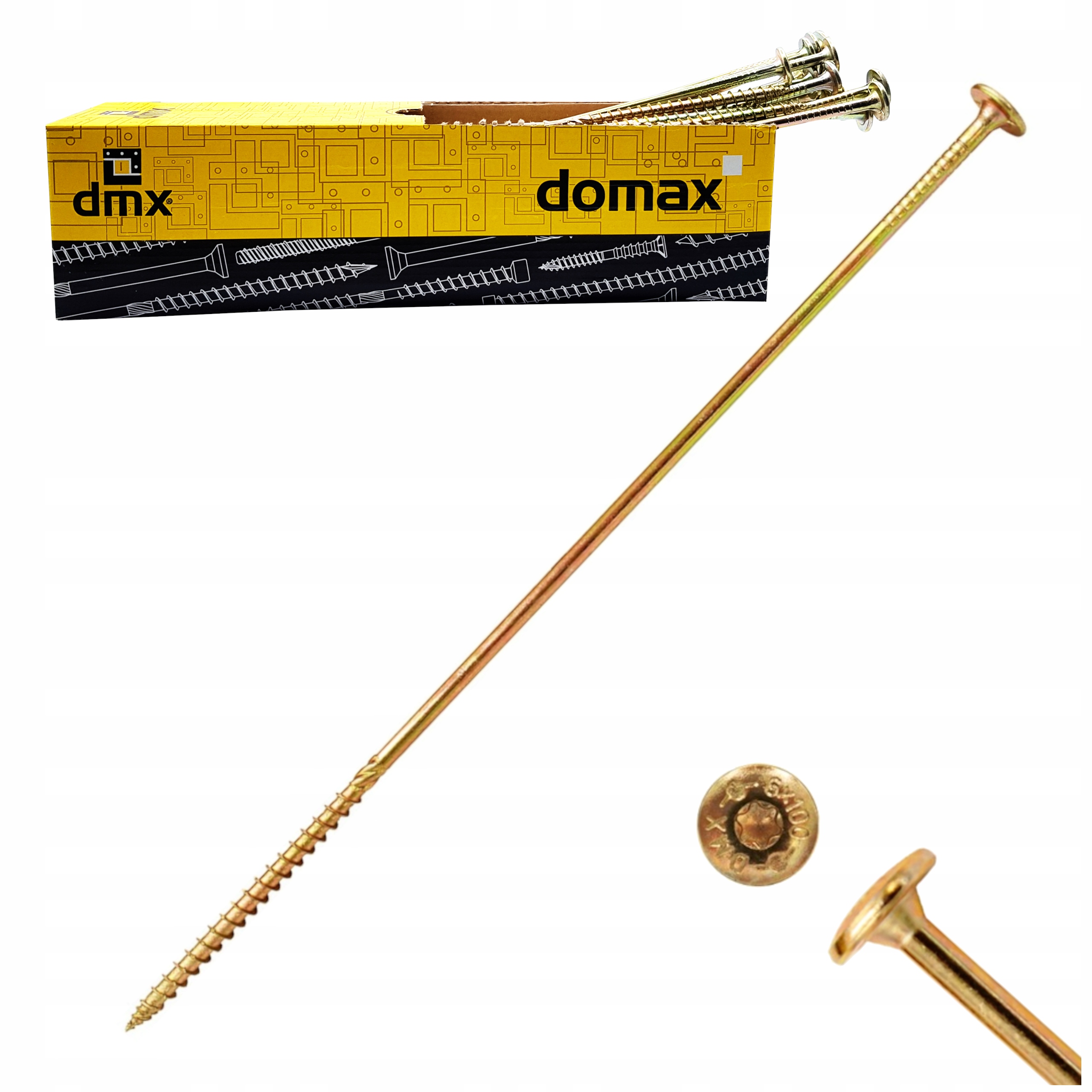 Domax tesárske skrutky 320804 8x400 mm 50 kusov