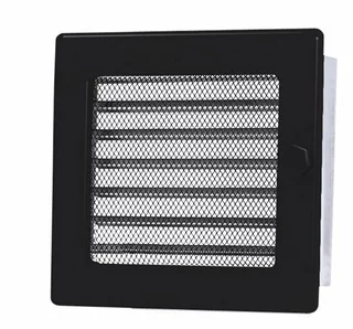Krbová mriežka - Čierna mriežka 17x17 s blind krbom, ventilácia