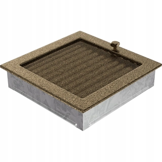 Krbová mriežka - Mriežka krbu 22x22 čiernej a zlatej uzávierky + zadarmo