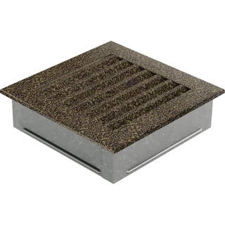 Krbová mriežka - Mriežka krb Fresh čiernej a zlatej 17x17 + ZADARMO