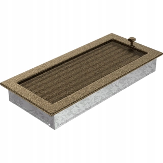 Krbová mriežka - Mriežka krb čiernej a zlatej slepý 17x37 + zadarmo