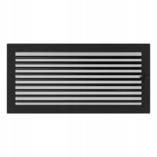 Krbová mriežka - Ohnisko mriežkou Black uzávierky 22x45 Vetranie