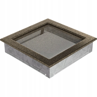 Krbová mriežka - Čierna a zlatá vetracia mriežka 22x22 + zadarmo