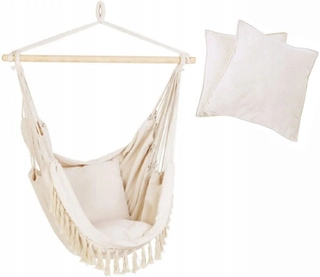 Hojdačka záhradná - Brazílska stolička Hammock štýl Boho s vankúšmi