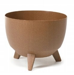 Lamelový kvetináč 29 cm x 29 x 23 cm priemer 29 cm plastový odtieň hnedej a béžovej