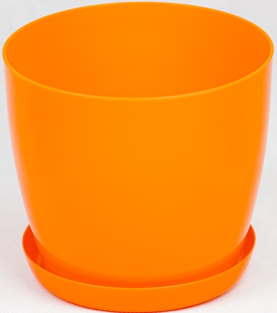 BratGO kvetináč 28 cm x 28 x 25,1 cm priemer 28 cm plastové odtiene oranžovej