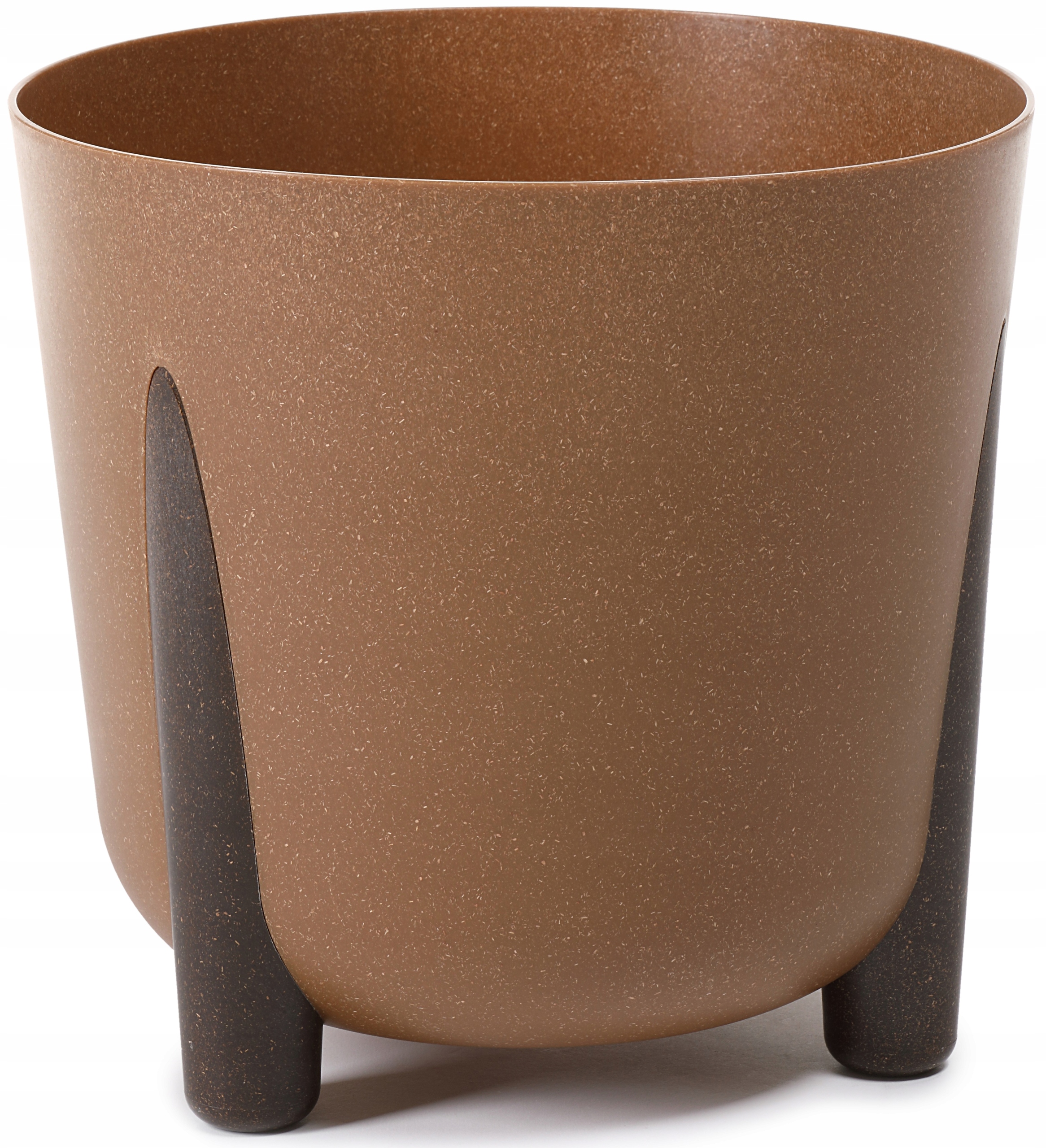 BratGO kvetináč 34 cm x 34 x 32 cm priemer 34 cm plastové odtiene hnedej a béžovej