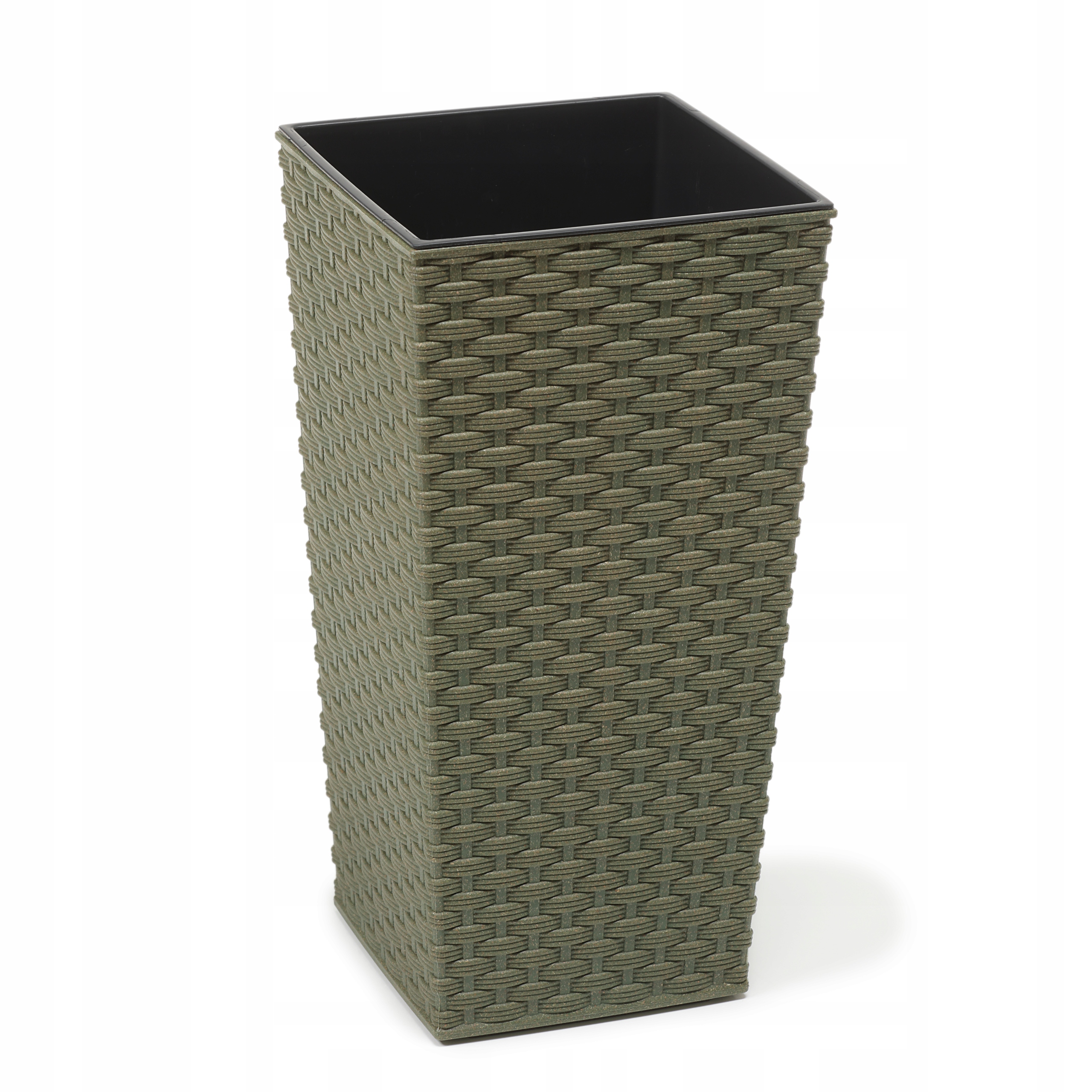 Lamelový kvetináč 47 cm x 25 x 47 cm priemer 25 cm plastové odtiene zelenej
