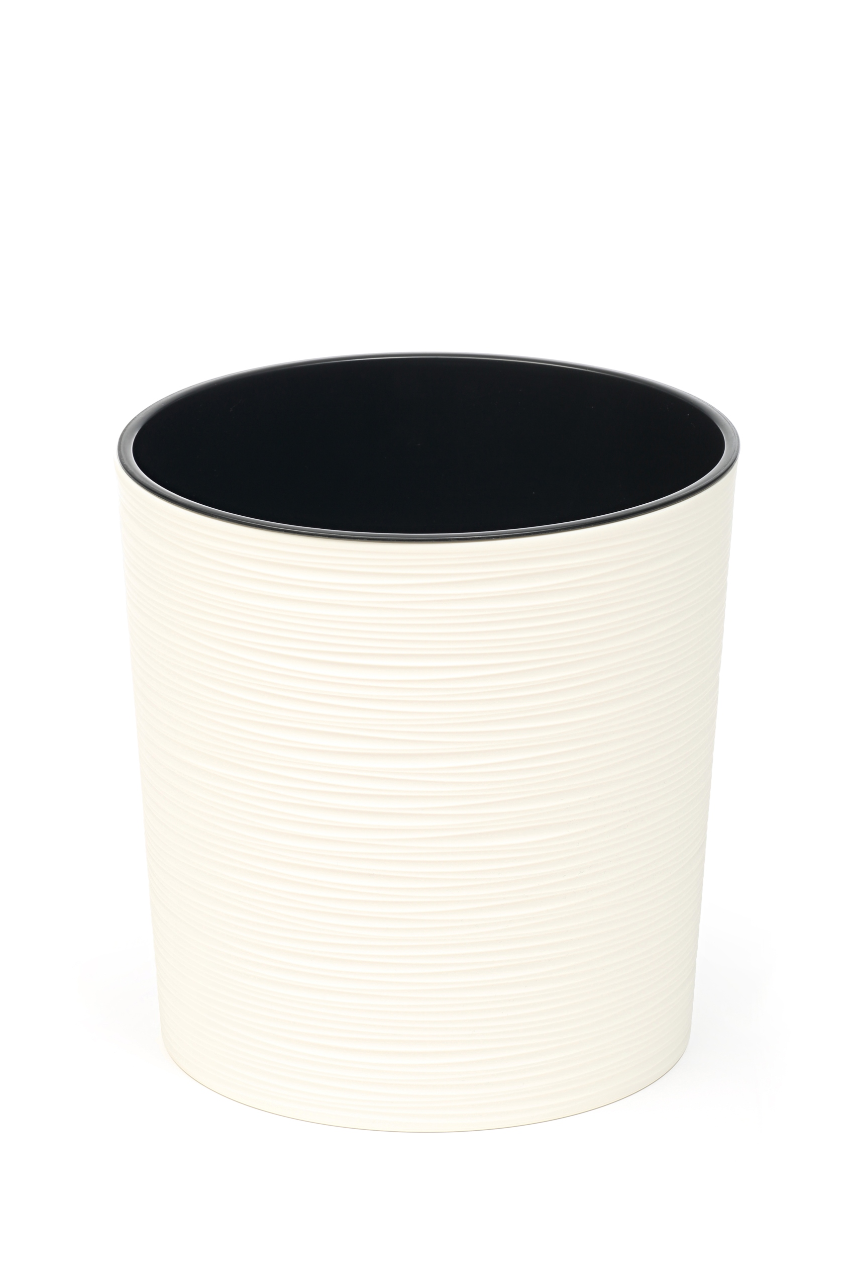 Lamelový kvetináč 30 cm x 30 x 30,5 cm priemer 30 cm plastový krém