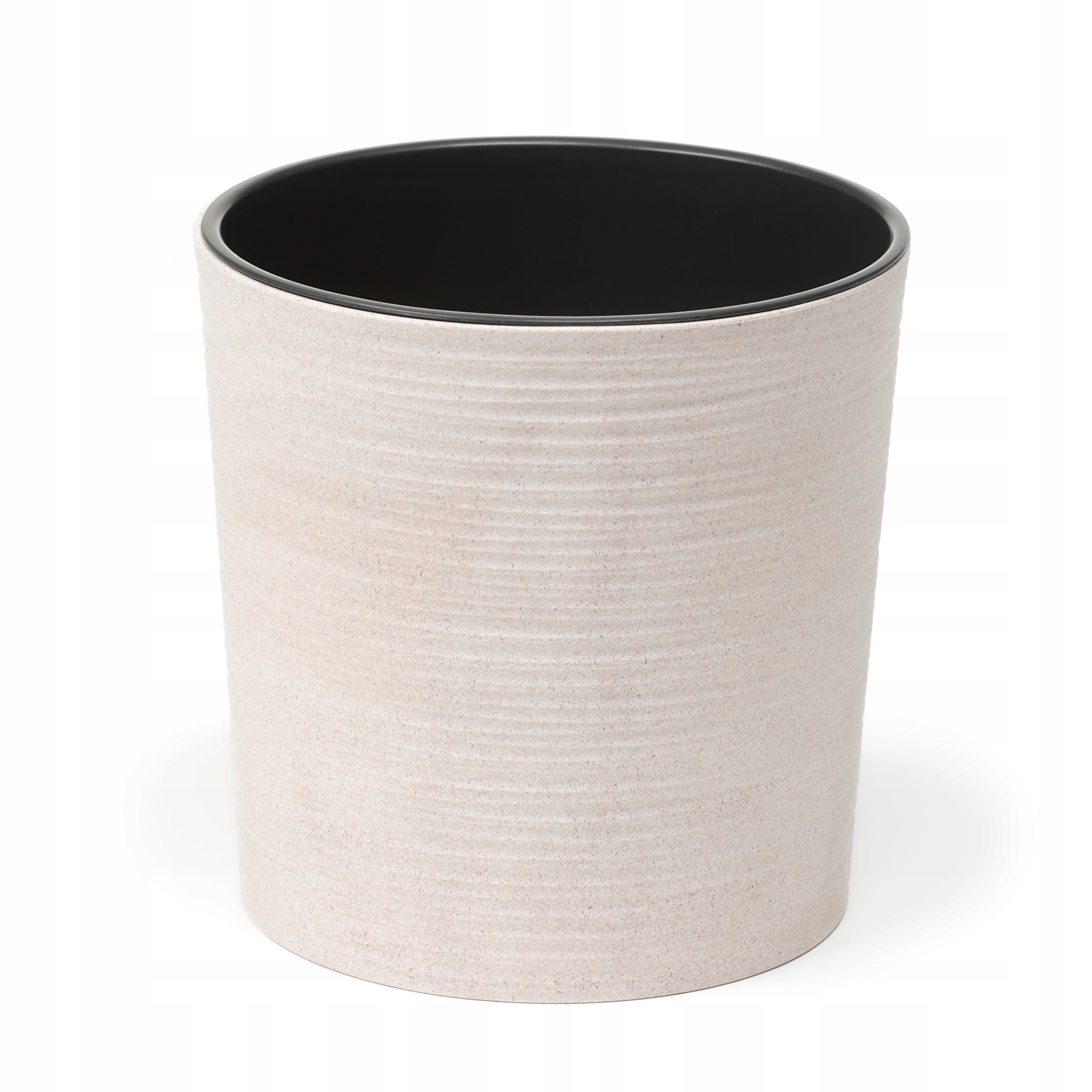Lamelový kvetináč 25 cm x 25 x 26 cm priemer 25 cm plastový biely
