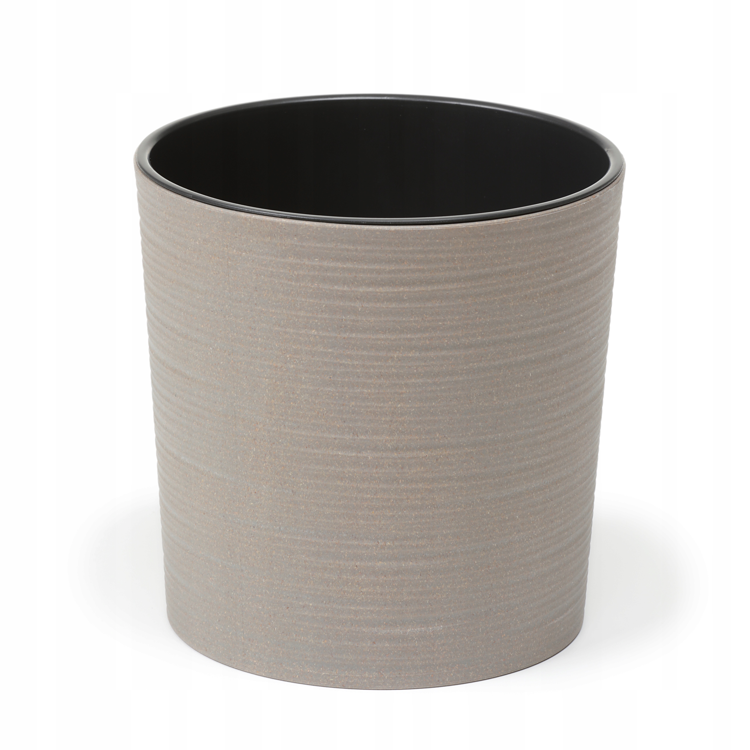 Lamelový kvetináč 30 cm x 30 x 30 cm priemer 30 cm plastový odtieň sivej a striebornej