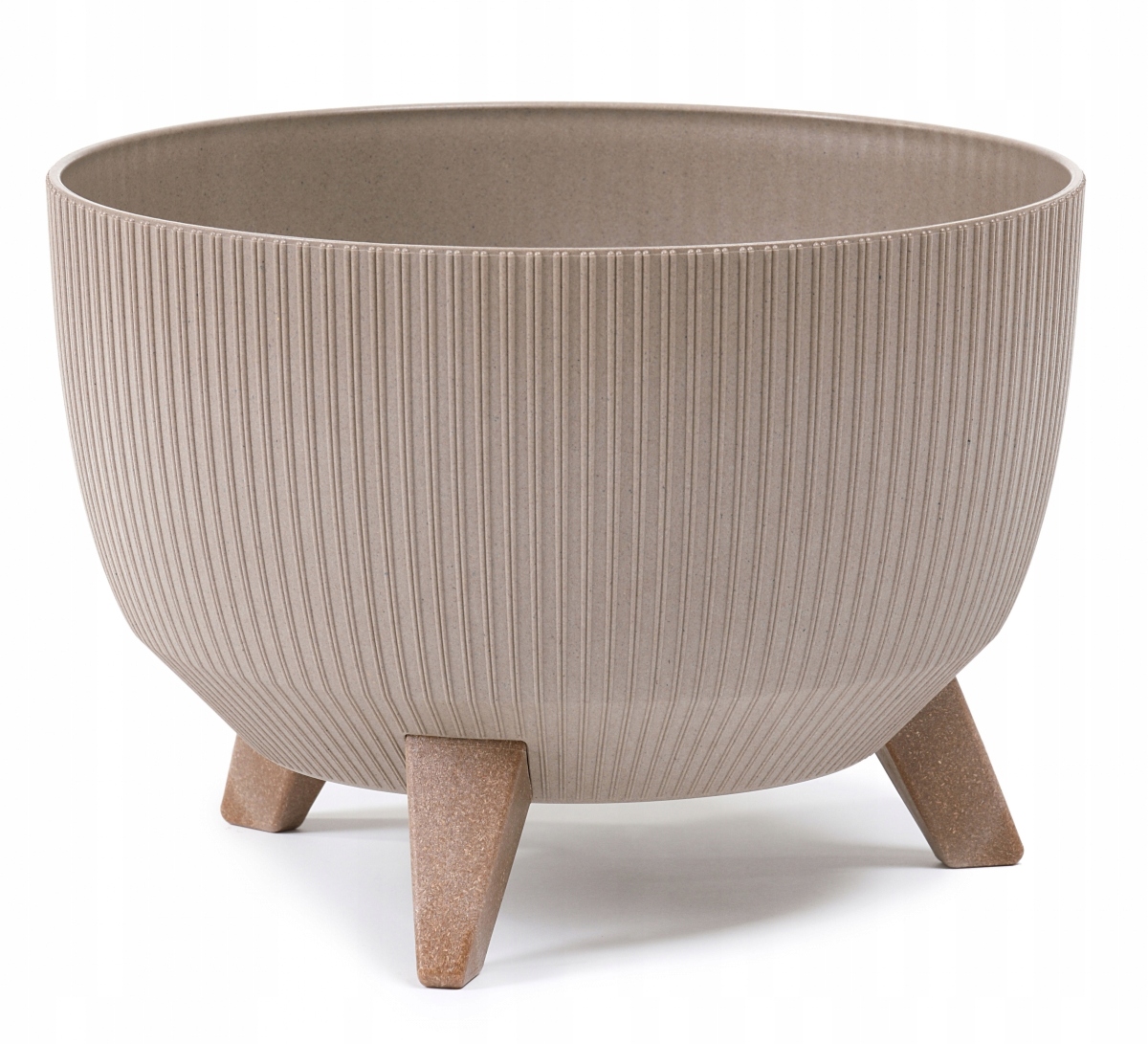 Lamela kvetináč 29 cm x 29 x 18,3 cm priemer 29,2 cm plast krémová