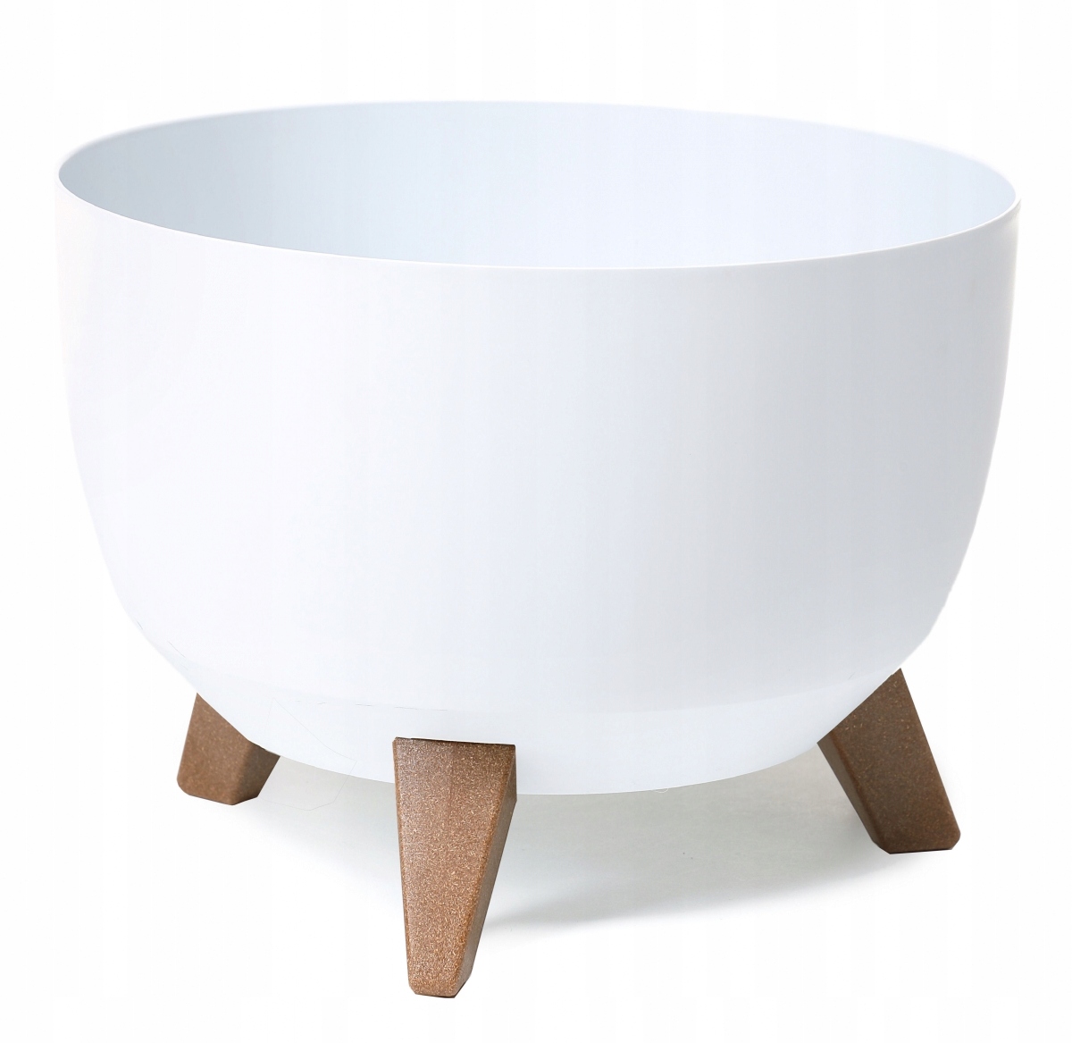 Lamelový kvetináč 33,2 cm x 33,2 x 18,5 cm priemer 33,2 cm plastový biely