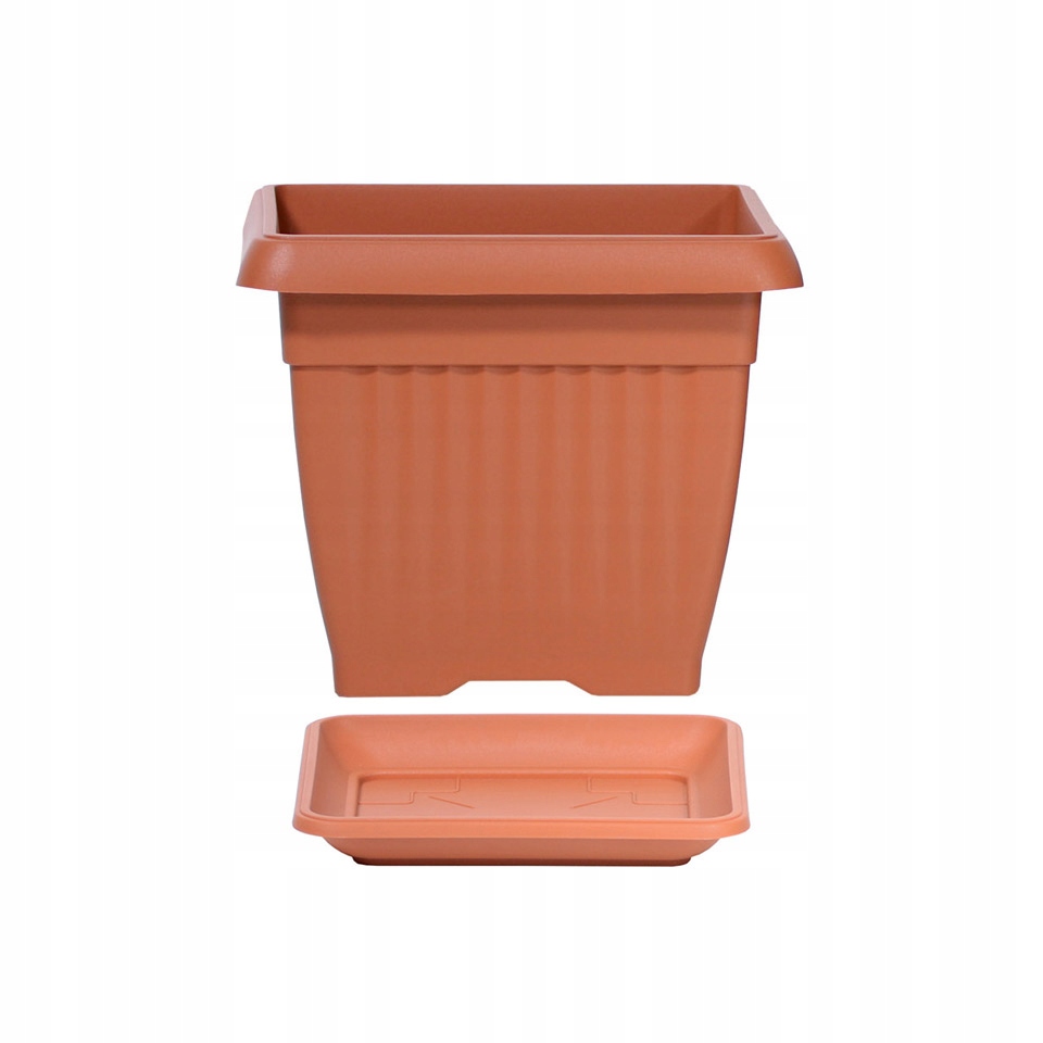 Kvetináč Prosperplast 30 cm x 30 x 25 cm, plast, odtiene oranžovej