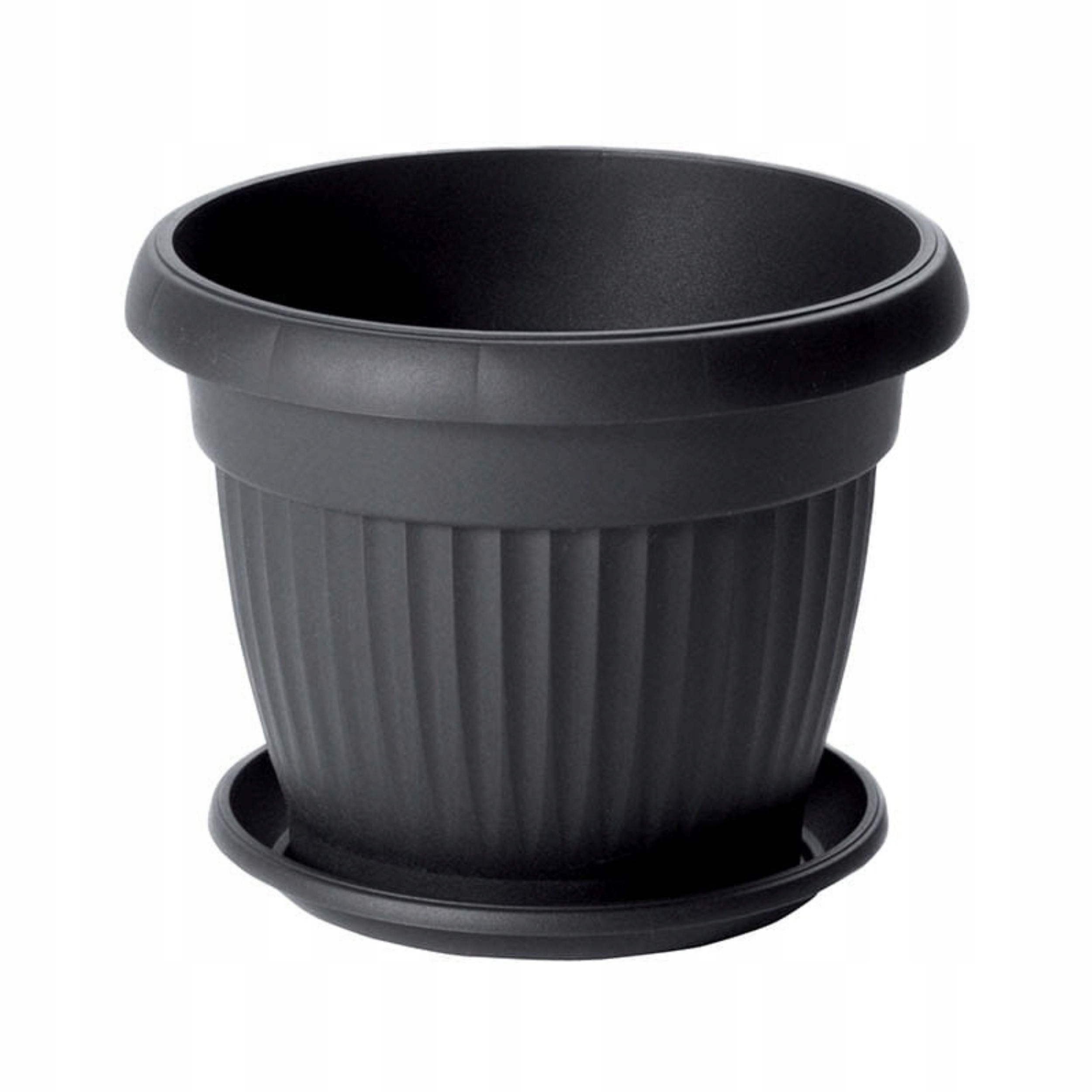 Prosperplast kvetináč 35 cm x 35 x 27,5 cm priemer 35 cm plastové odtiene hnedej a béžovej + stojan na kvetináč Prosperplast 29 cm plast