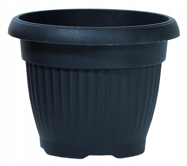 Kvetináč Prosperplast 35 cm x 35 x 27 cm priemer 35 cm plastový odtieň sivej a striebornej