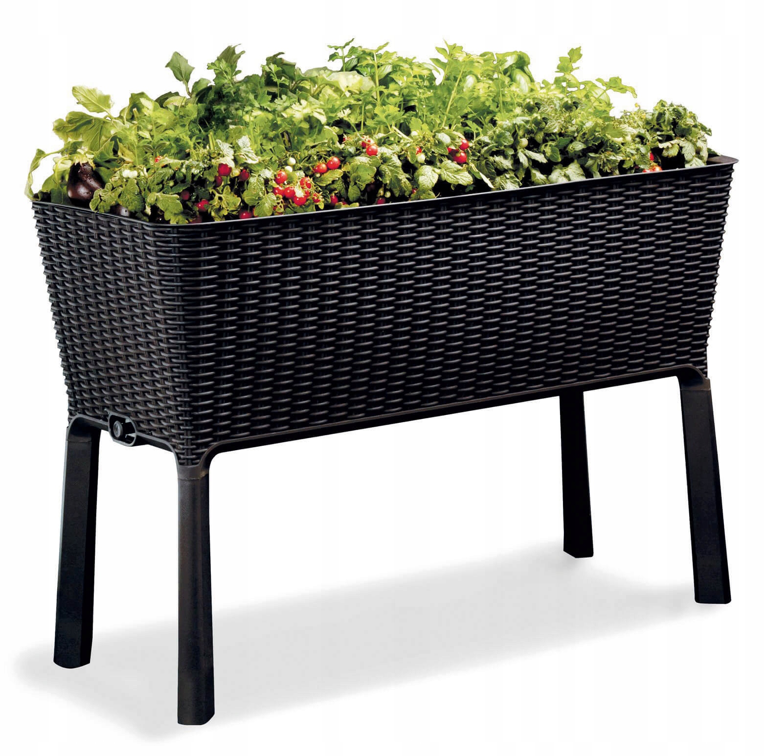 Keter kvetináč 114 cm x 49,3 x 75,7 cm priemer 114 cm plastový čierny
