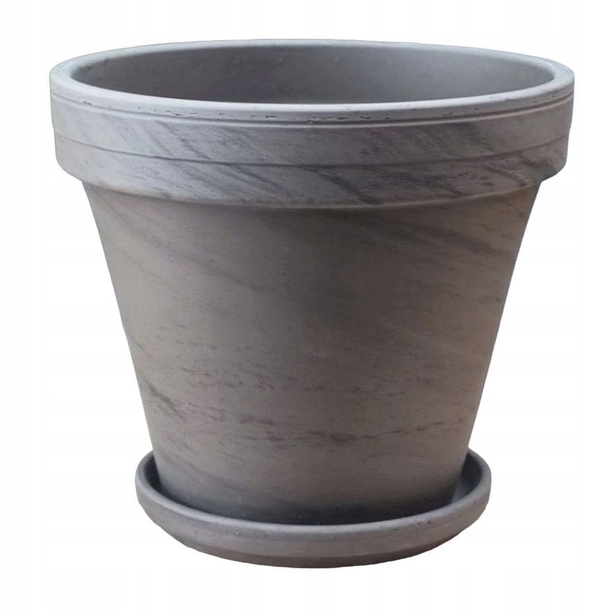 Spang kvetináč 20 cm x 20 x 17,6 cm priemer 20 cm keramika grafit, odtiene sivej a striebornej, viacfarebné