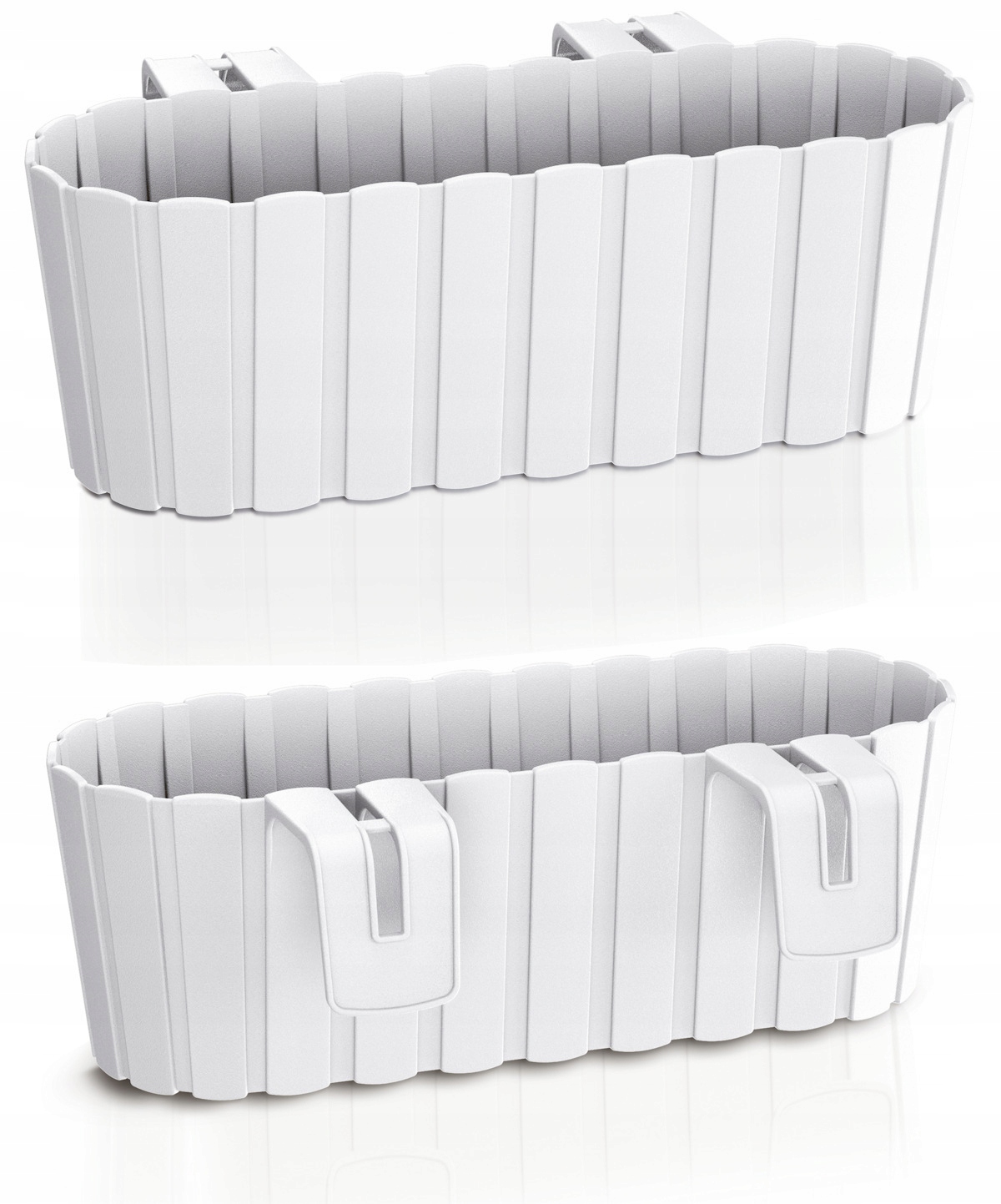 Kvetináč Prosperplast 21 cm x 38 x 13 cm, biely plast
