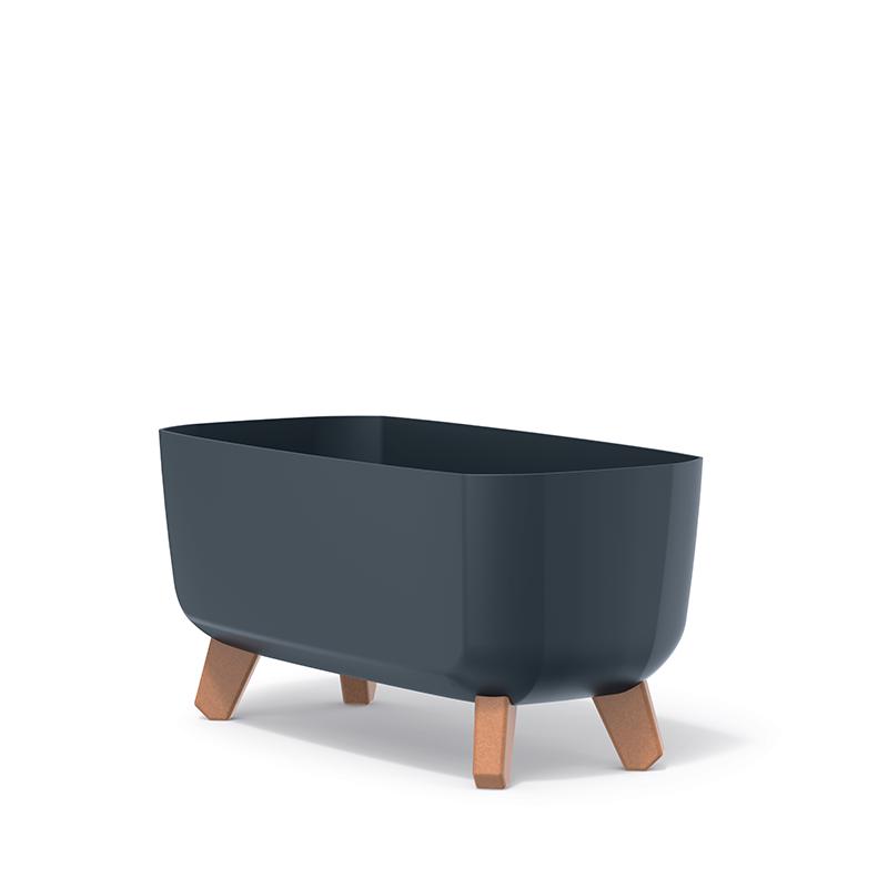 Prosperplast kvetináč 39 cm x 19,5 x 18,7 cm plastový odtieň sivej a striebornej
