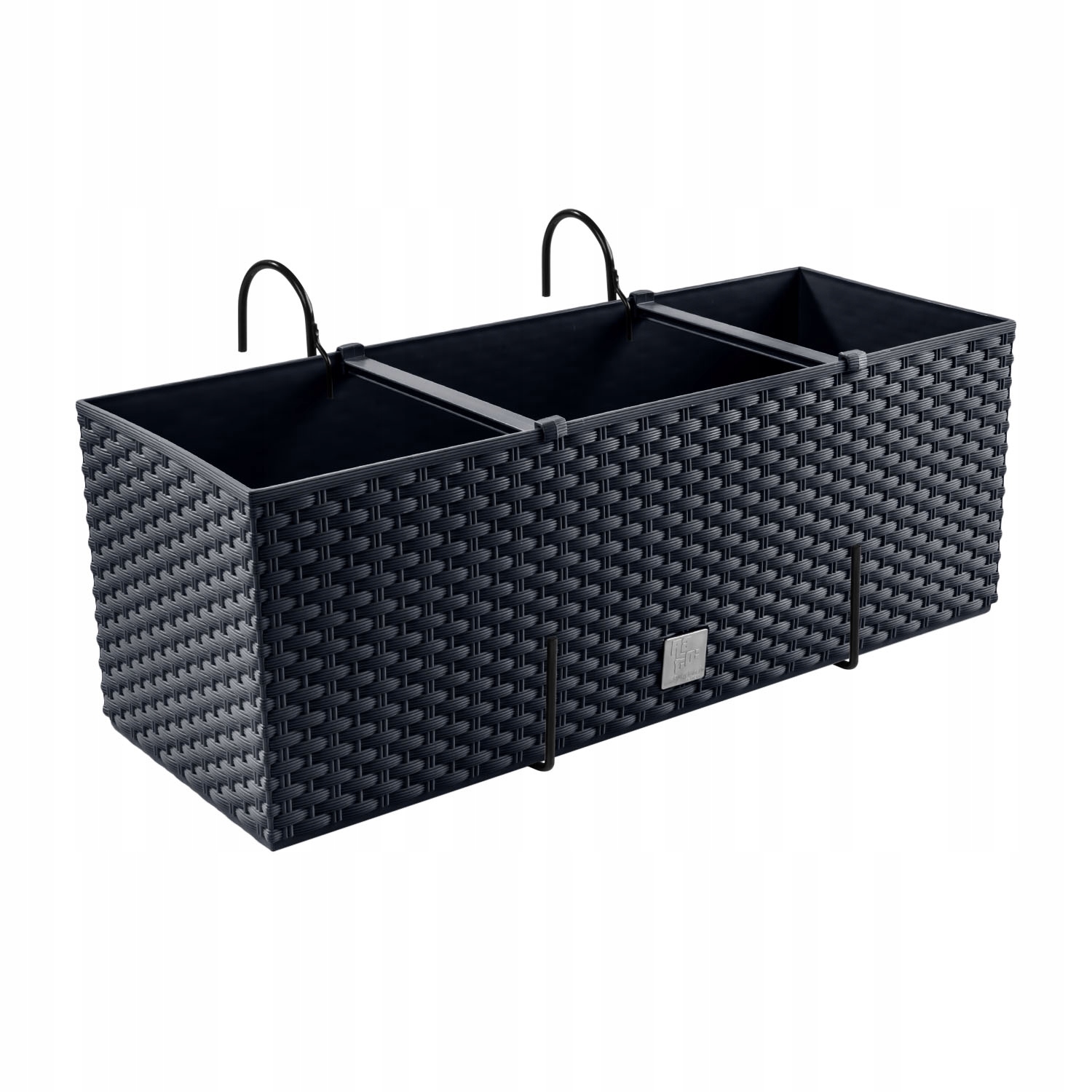 Prosperplast kvetináč 51,5 cm x 19,5 x 18,5 cm plastový odtieň sivej a striebornej
