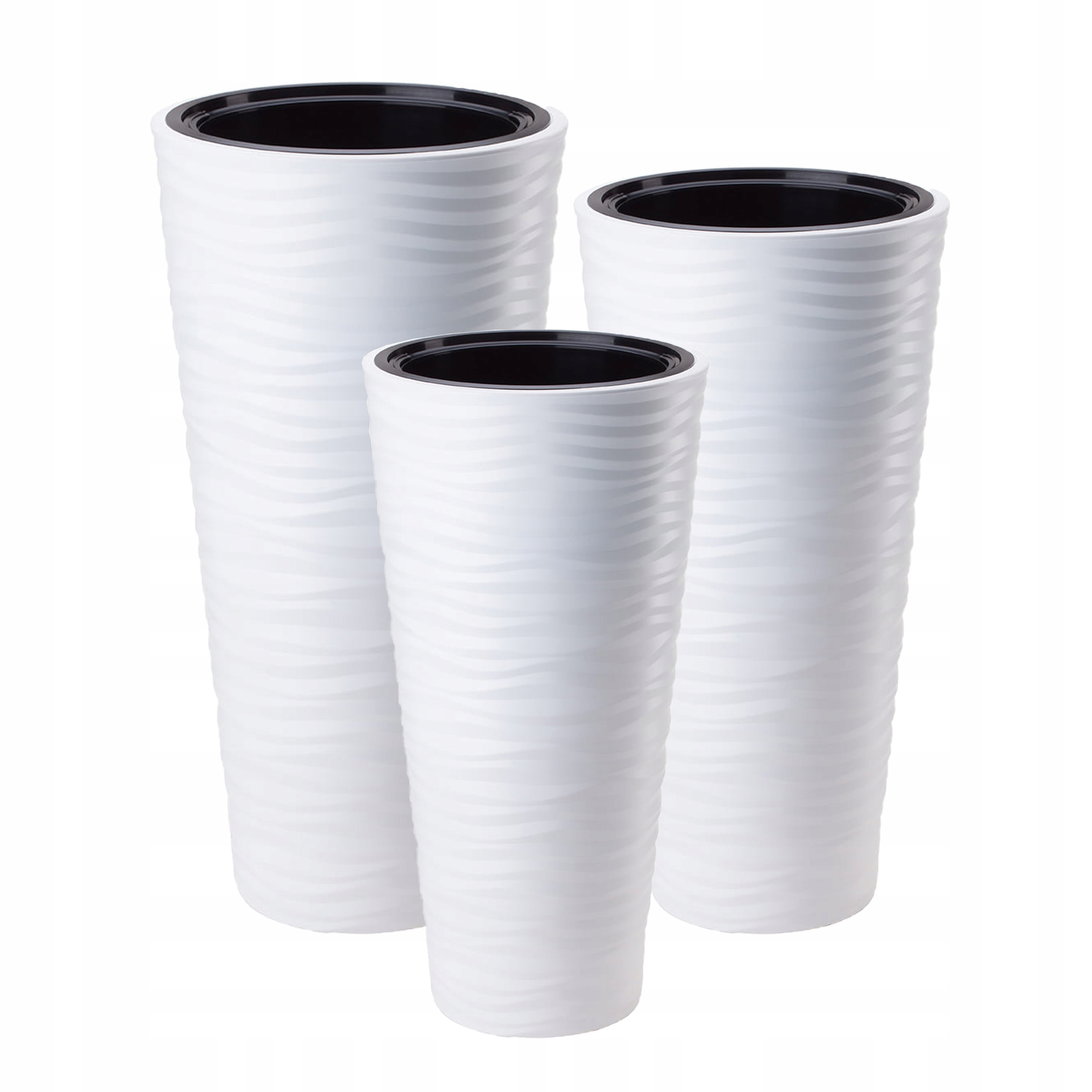 Forma-Plastový kvetináč 29,5 cm x 29,5 x 56,5 cm priemer 29,5 cm plastový biely