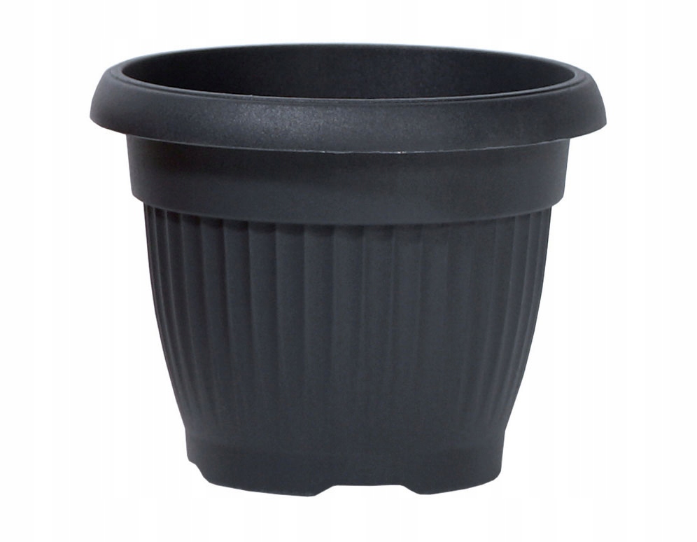 Kvetináč Prosperplast 55 cm x 55 x 43 cm priemer 55 cm plast čierny, odtiene sivej a striebornej